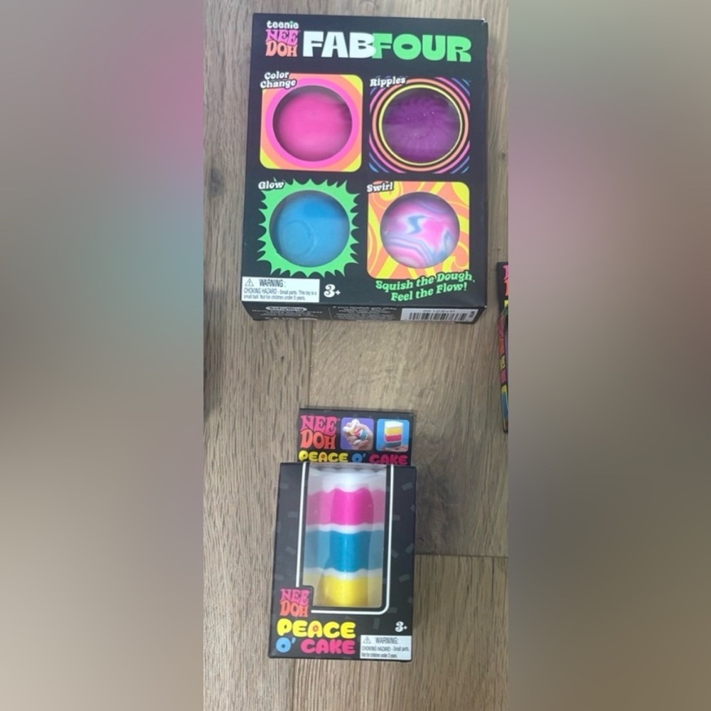 Nee Doh Fab Four & Assorted Squish Toys - Multicolor & other authentic. OBO